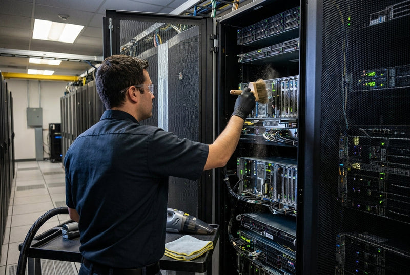 Cool & Clean: Precision Cleaning for Data Center Racks to Optimize Airflow header image